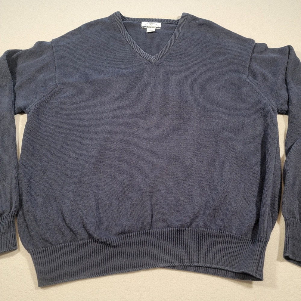 Vintage David Leadbetter Golf Sweater Jos A Bank Blue‎ Made In USA Men's Large